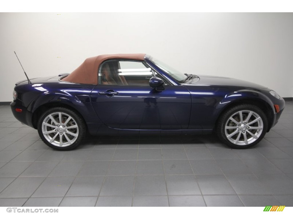 2007 MX-5 Miata Grand Touring Roadster - Stormy Blue Mica / Tan photo #8