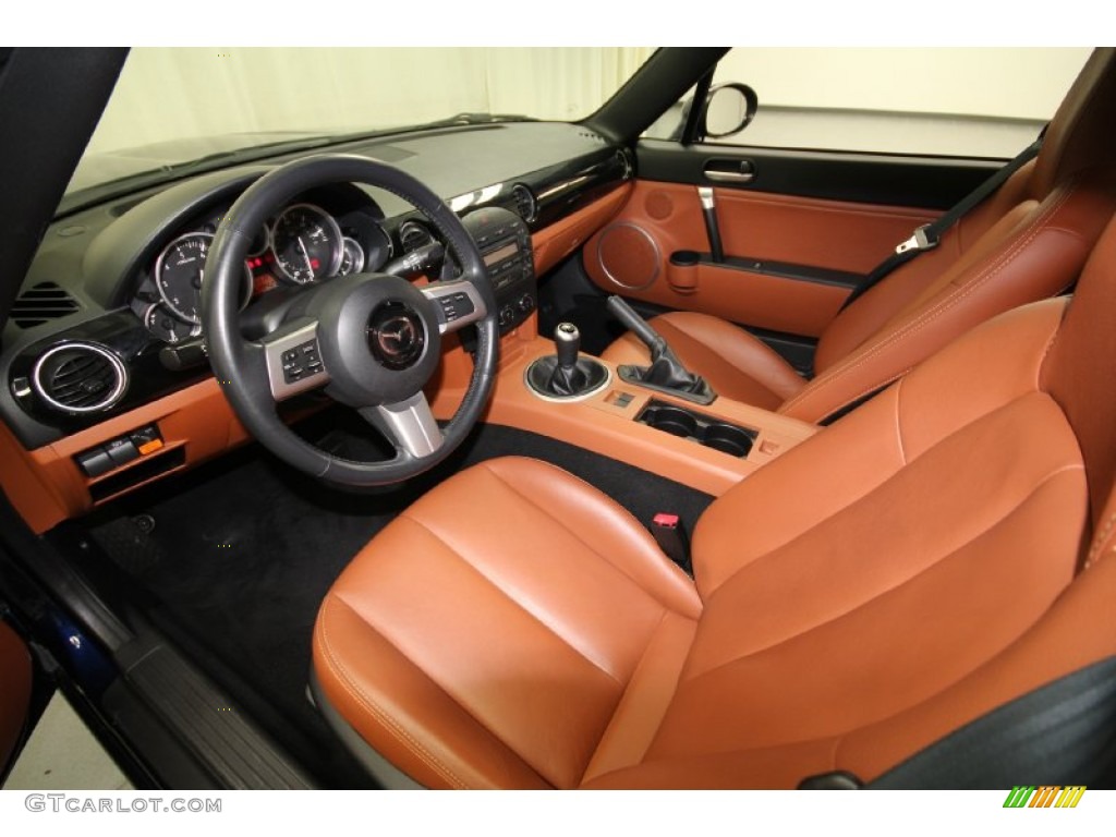 Tan Interior 2007 Mazda MX-5 Miata Grand Touring Roadster Photo #64569221