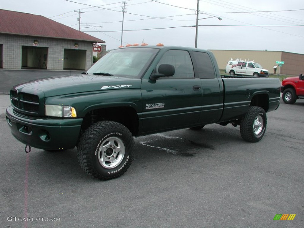 2000 Ram 2500 SLT Extended Cab 4x4 - Forest Green Pearlcoat / Agate photo #2