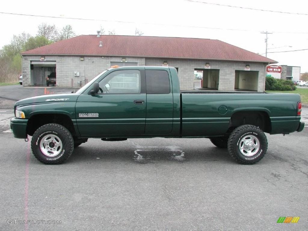 2000 Ram 2500 SLT Extended Cab 4x4 - Forest Green Pearlcoat / Agate photo #4