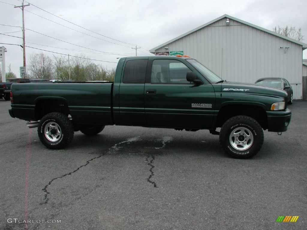 2000 Ram 2500 SLT Extended Cab 4x4 - Forest Green Pearlcoat / Agate photo #13