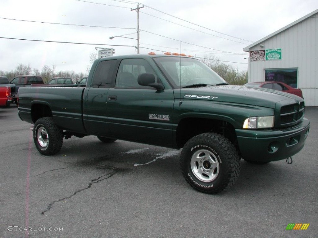 2000 Ram 2500 SLT Extended Cab 4x4 - Forest Green Pearlcoat / Agate photo #14