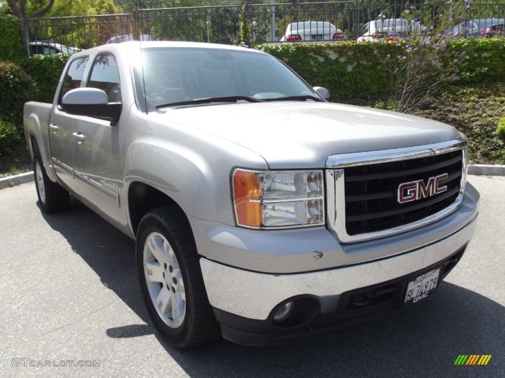 2008 Sierra 1500 SLE Crew Cab - Silver Birch Metallic / Light Titanium photo #1