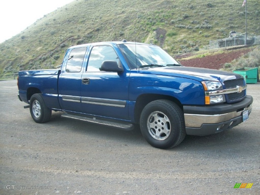 2004 Silverado 1500 LS Extended Cab - Arrival Blue Metallic / Dark Charcoal photo #1