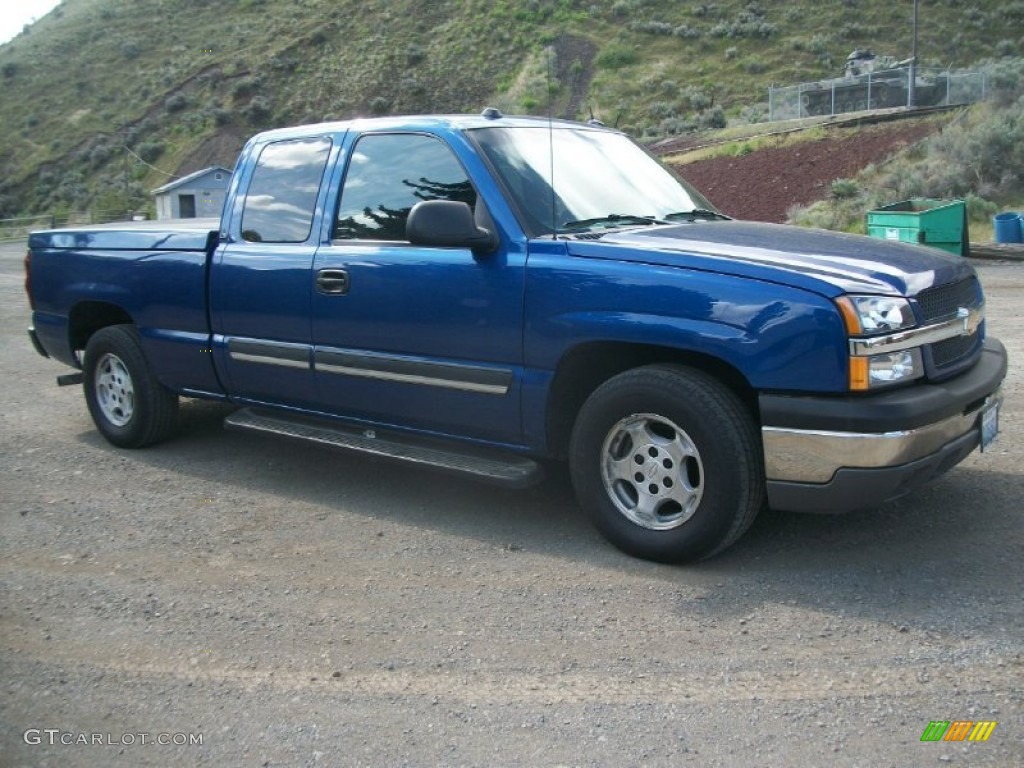 2004 Silverado 1500 LS Extended Cab - Arrival Blue Metallic / Dark Charcoal photo #33