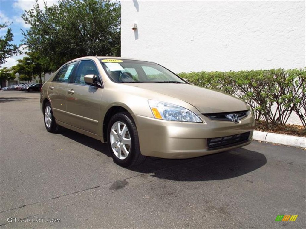 2005 Accord EX-L V6 Sedan - Desert Mist Metallic / Ivory photo #1