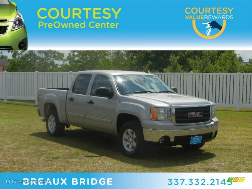 2008 Sierra 1500 SLE Crew Cab 4x4 - Silver Birch Metallic / Light Titanium photo #1