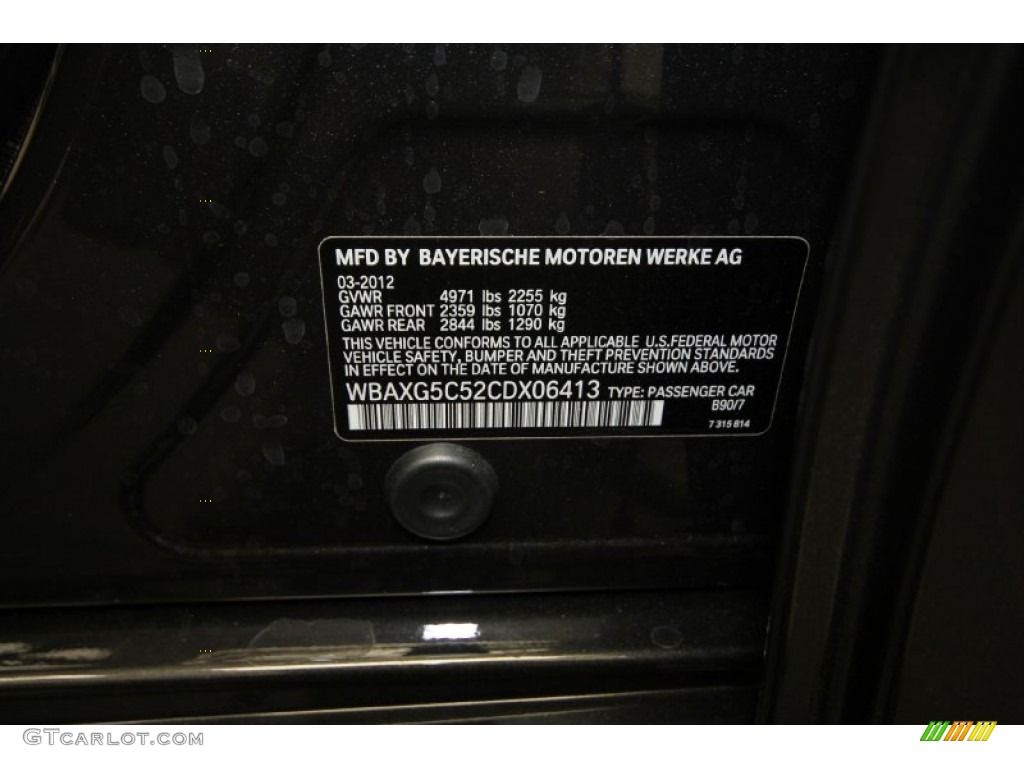 2012 5 Series 528i Sedan - Dark Graphite Metallic II / Oyster/Black photo #10