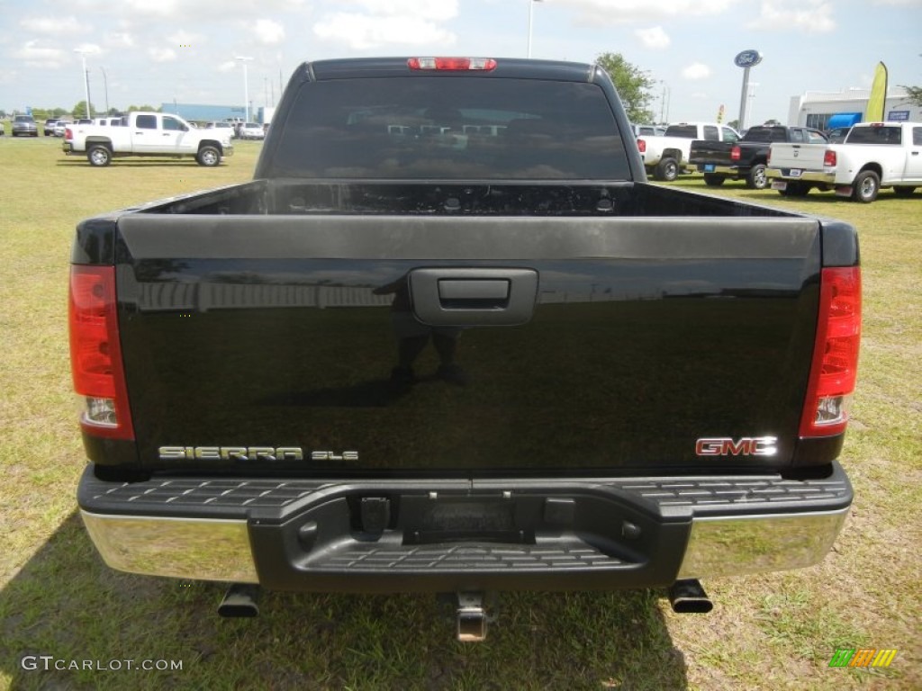 2008 Sierra 1500 SLE Crew Cab 4x4 - Onyx Black / Dark Titanium photo #3