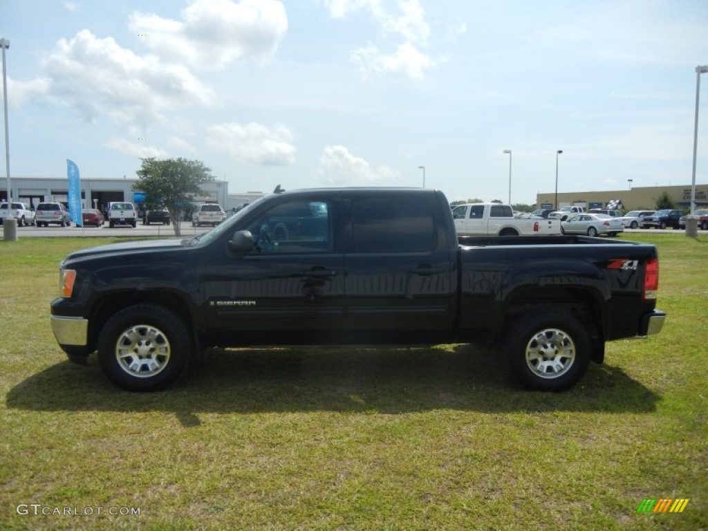 2008 Sierra 1500 SLE Crew Cab 4x4 - Onyx Black / Dark Titanium photo #5