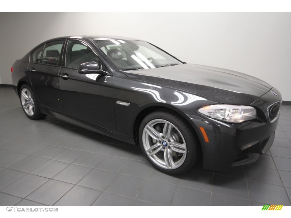 2012 5 Series 535i Sedan - Dark Graphite Metallic II / Black photo #1