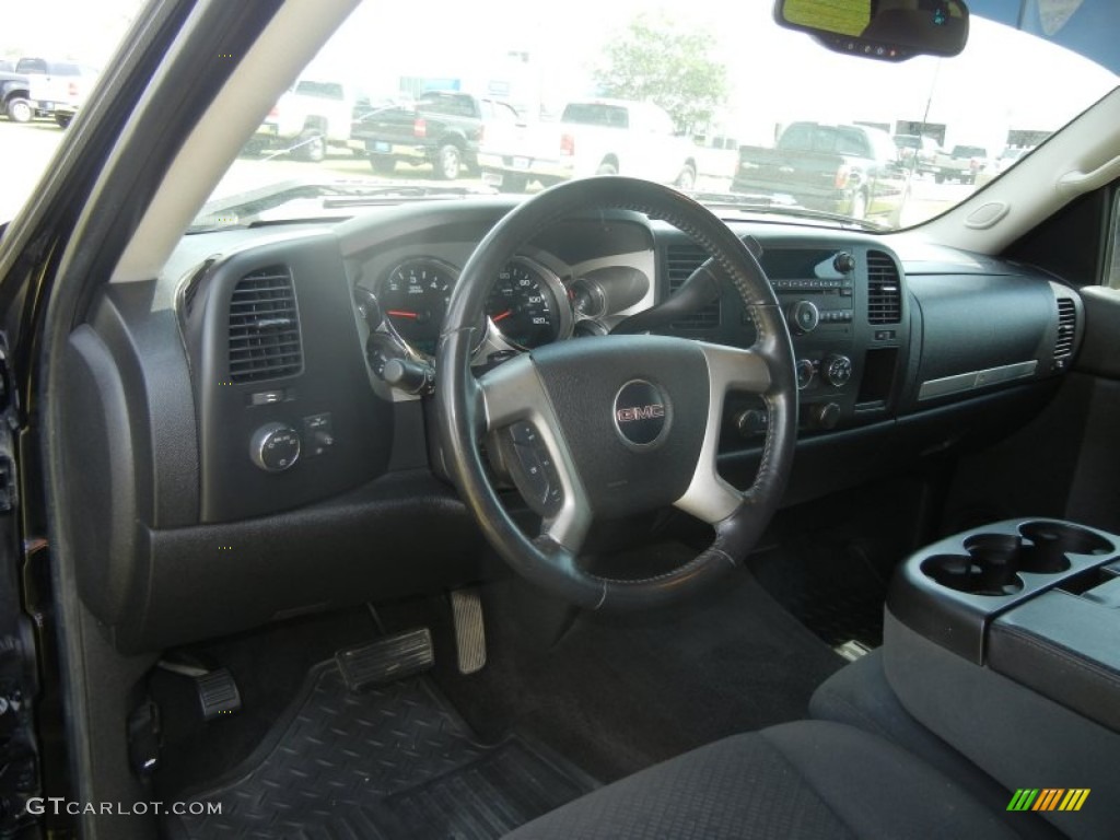2008 Sierra 1500 SLE Crew Cab 4x4 - Onyx Black / Dark Titanium photo #12