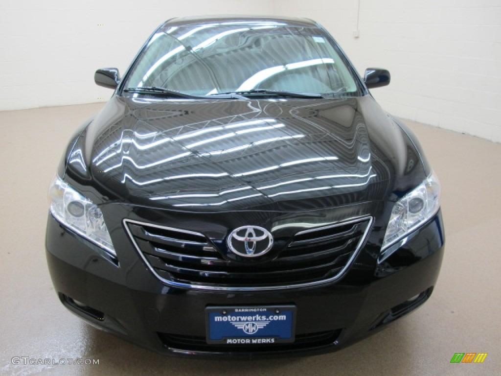 2007 Camry XLE V6 - Black / Bisque photo #2