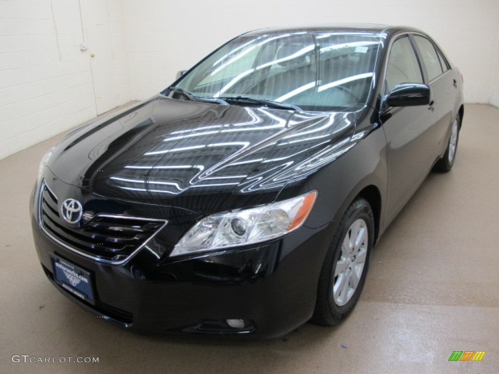 2007 Camry XLE V6 - Black / Bisque photo #4