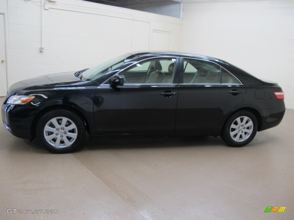 2007 Camry XLE V6 - Black / Bisque photo #5