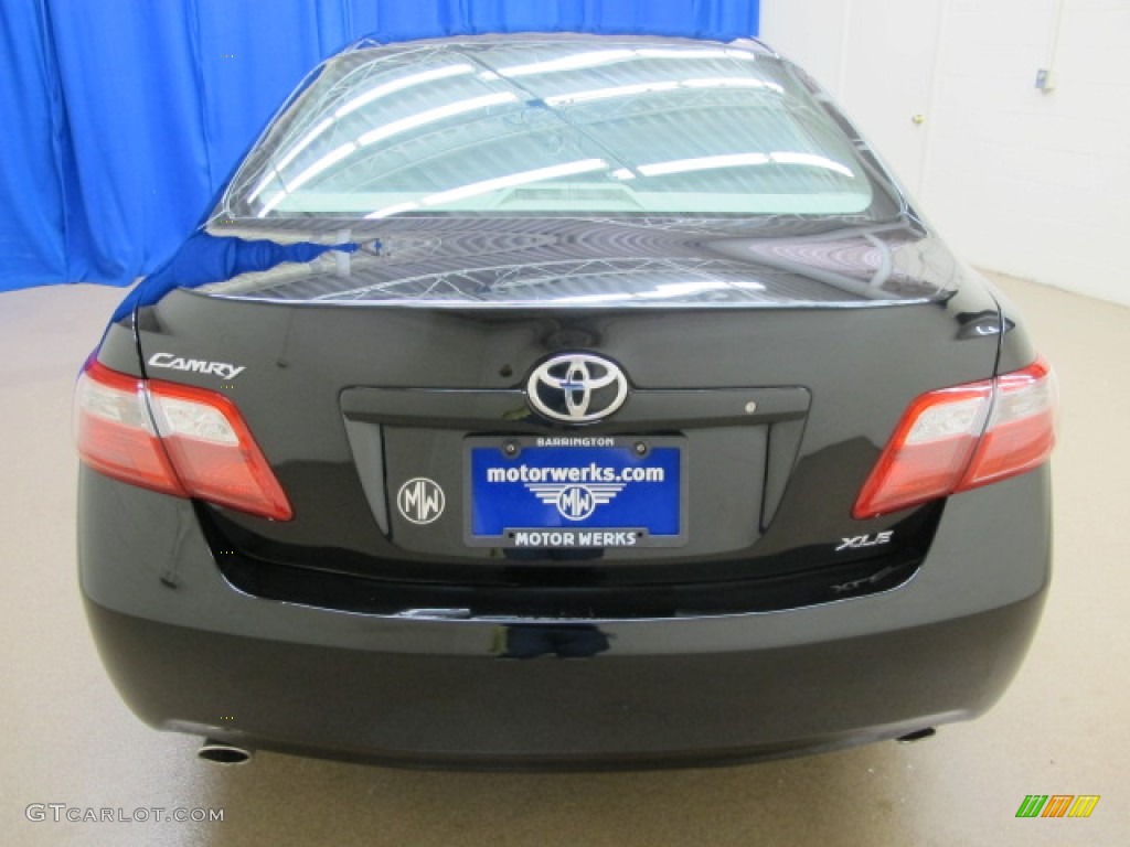 2007 Camry XLE V6 - Black / Bisque photo #7