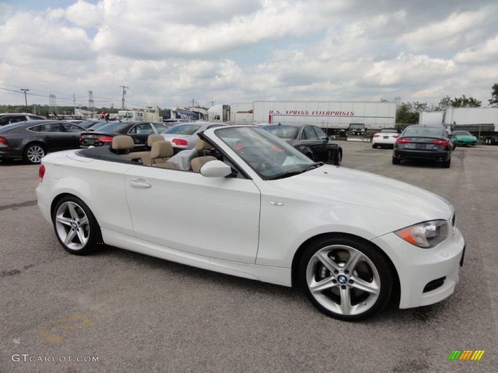 2009 1 Series 135i Convertible - Alpine White / Savanna Beige/Black Boston Leather photo #7