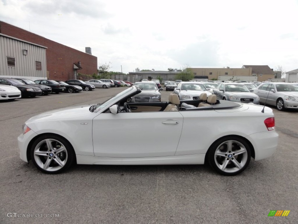 2009 1 Series 135i Convertible - Alpine White / Savanna Beige/Black Boston Leather photo #12