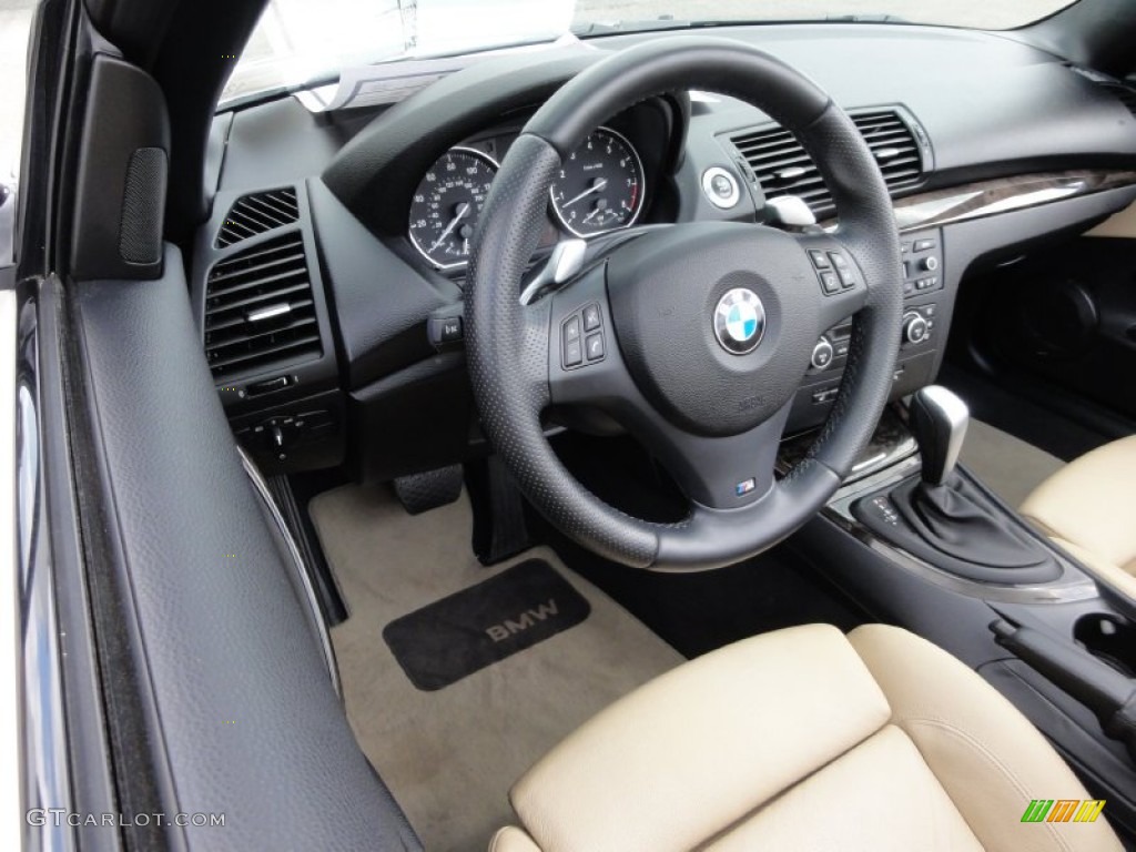 2009 1 Series 135i Convertible - Alpine White / Savanna Beige/Black Boston Leather photo #13