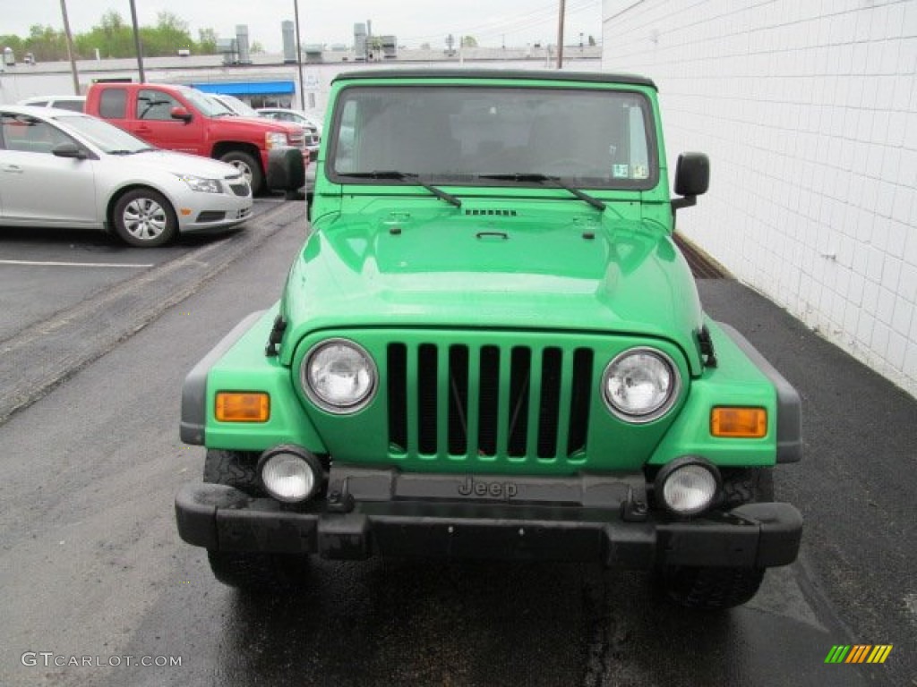 2004 Wrangler Sport 4x4 - Electric Lime Green Pearl / Dark Slate Gray photo #4