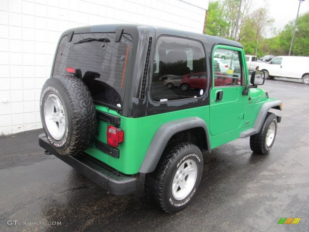 2004 Wrangler Sport 4x4 - Electric Lime Green Pearl / Dark Slate Gray photo #9
