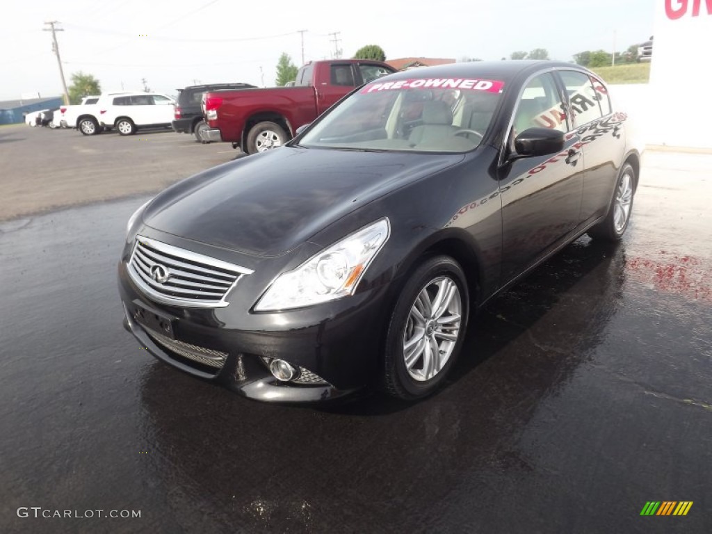 2011 G 37 x AWD Sedan - Black Obsidian / Graphite photo #3