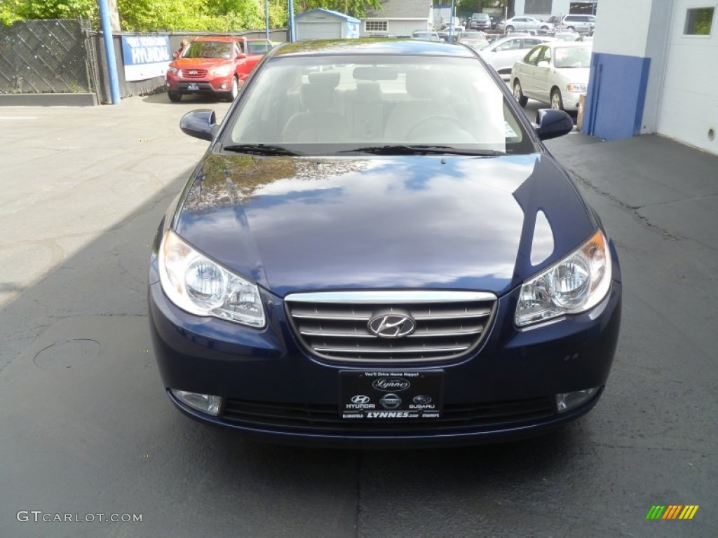 2009 Elantra GLS Sedan - Regatta Blue / Beige photo #1