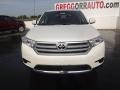 2012 Blizzard White Pearl Toyota Highlander   photo #2