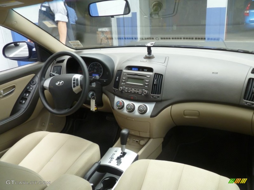 2009 Elantra GLS Sedan - Regatta Blue / Beige photo #6