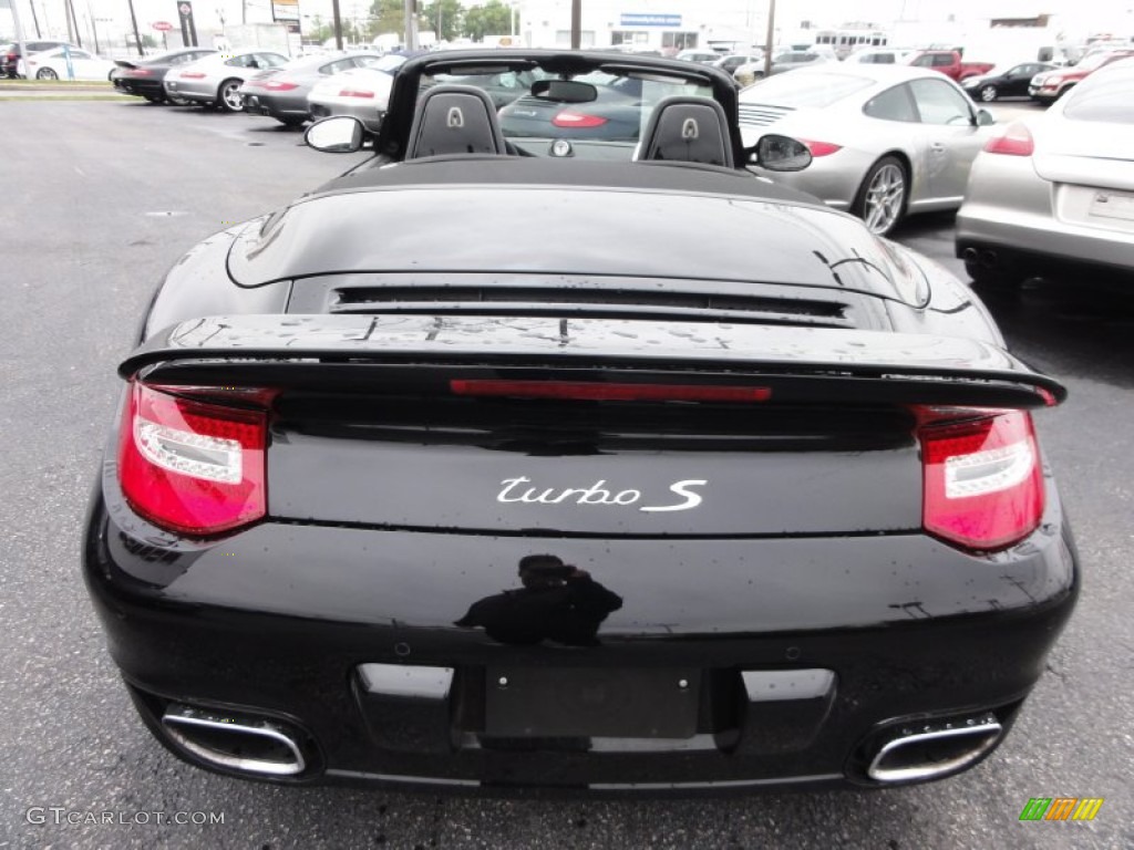 Basalt Black Metallic 2011 Porsche 911 Turbo S Cabriolet Exterior Photo #64582067