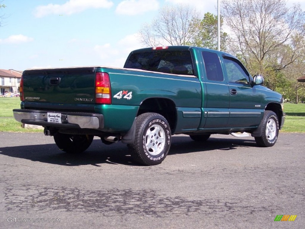 2000 Silverado 1500 LS Extended Cab 4x4 - Meadow Green Metallic / Medium Oak photo #7