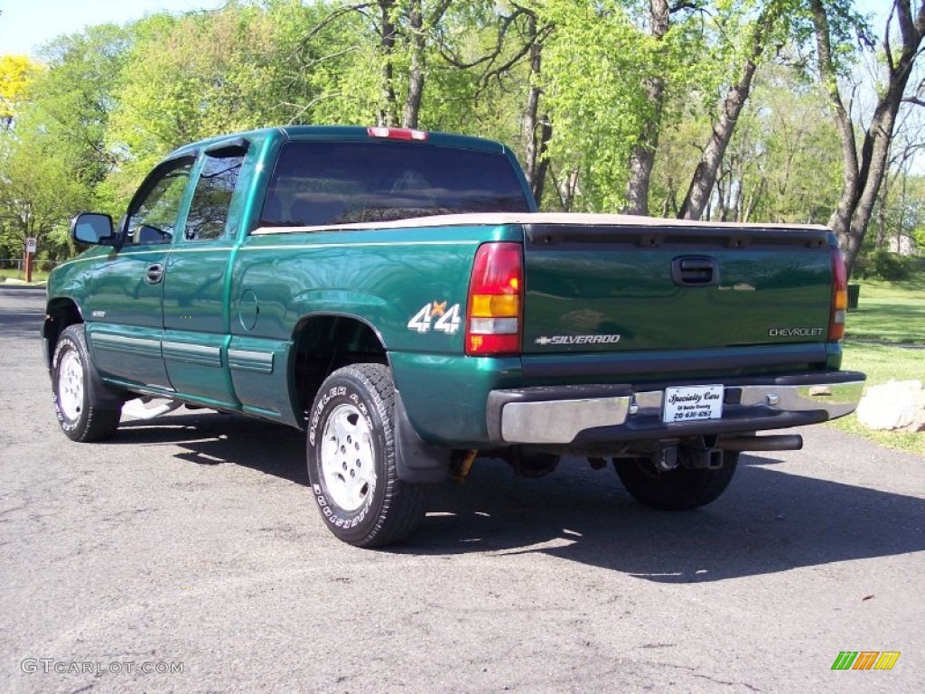 2000 Silverado 1500 LS Extended Cab 4x4 - Meadow Green Metallic / Medium Oak photo #21