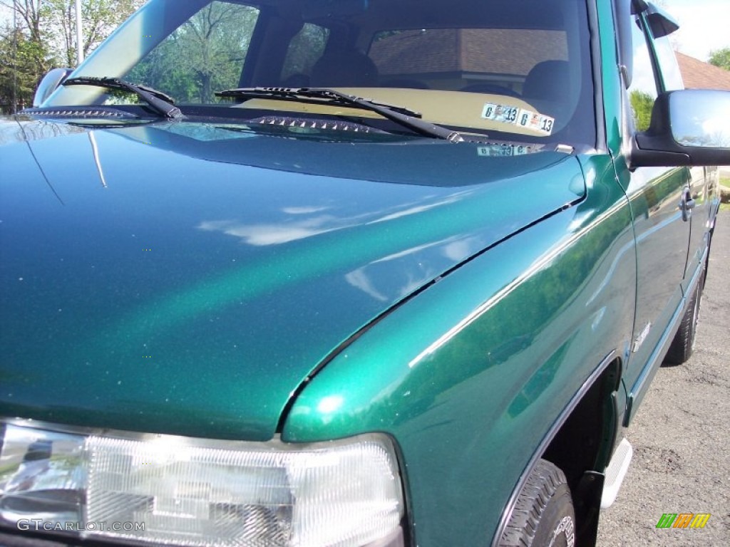 2000 Silverado 1500 LS Extended Cab 4x4 - Meadow Green Metallic / Medium Oak photo #22