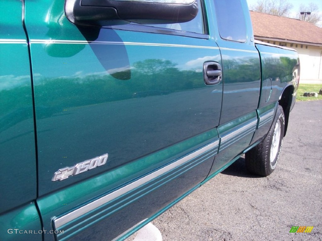 2000 Silverado 1500 LS Extended Cab 4x4 - Meadow Green Metallic / Medium Oak photo #28