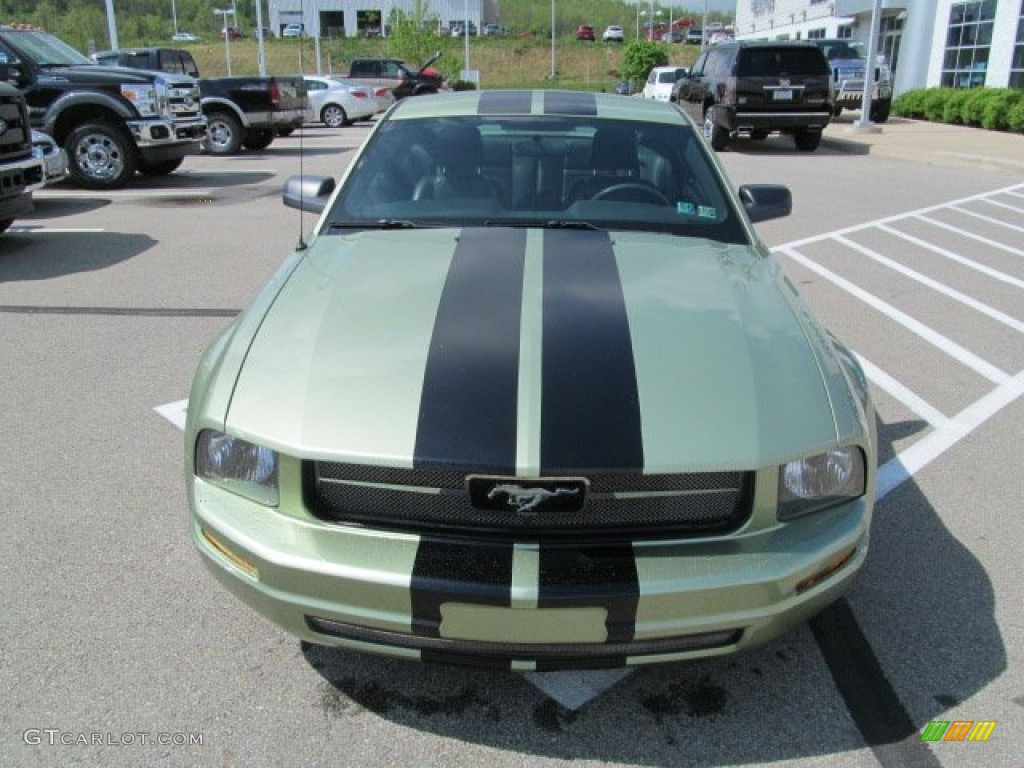 2005 Mustang V6 Premium Coupe - Legend Lime Metallic / Dark Charcoal photo #5
