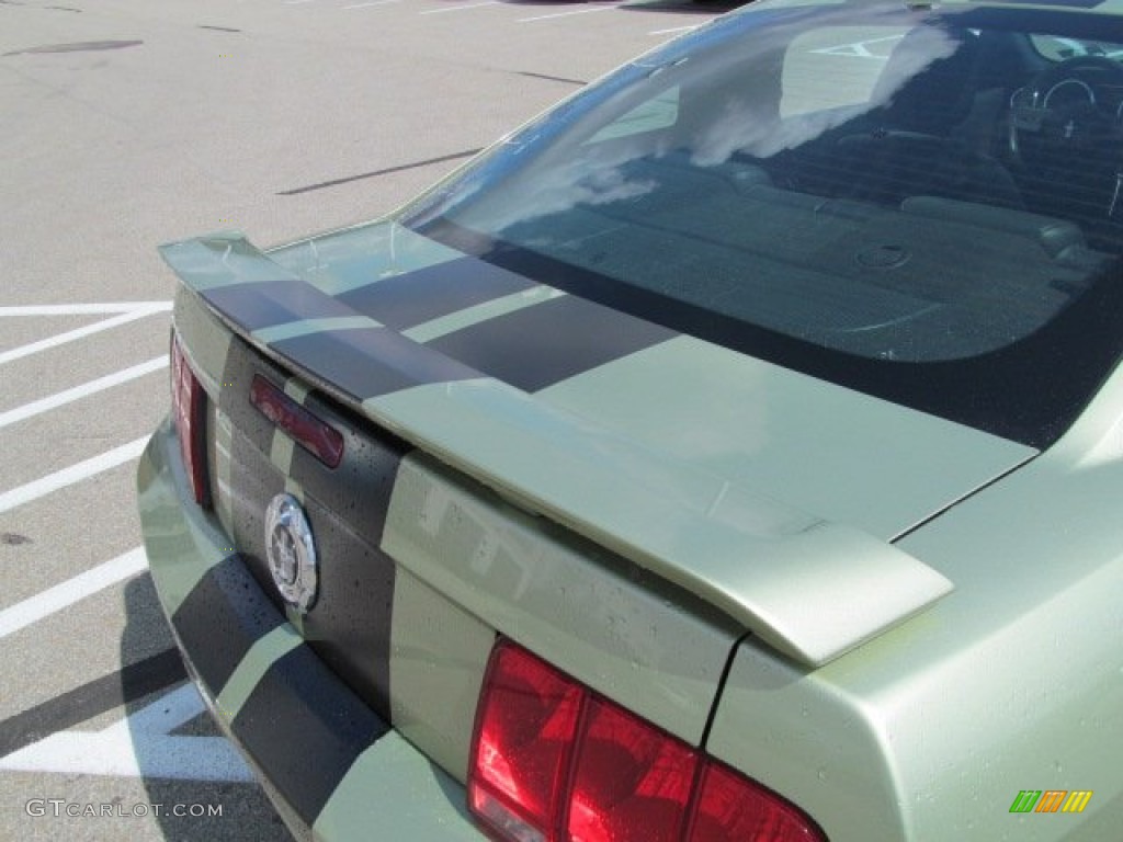 2005 Mustang V6 Premium Coupe - Legend Lime Metallic / Dark Charcoal photo #11