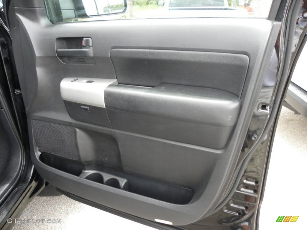 2009 Toyota Tundra TRD Rock Warrior Double Cab 4x4 Black Door Panel Photo #64585085