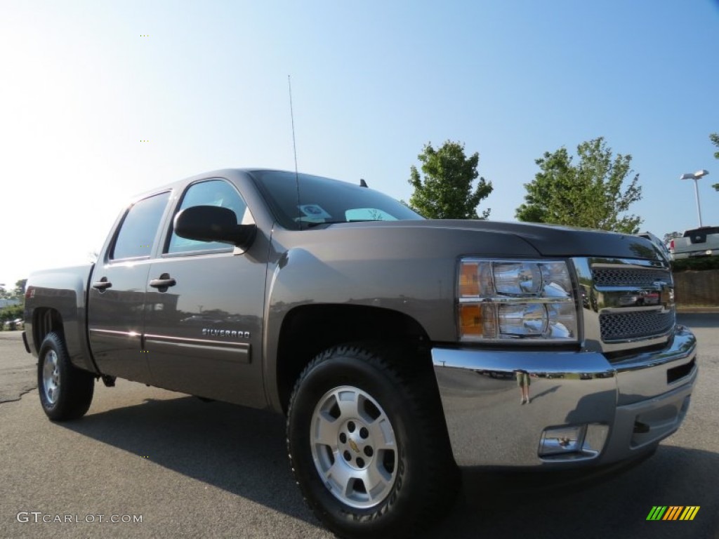 2012 Silverado 1500 LT Crew Cab 4x4 - Mocha Steel Metallic / Light Cashmere/Dark Cashmere photo #1