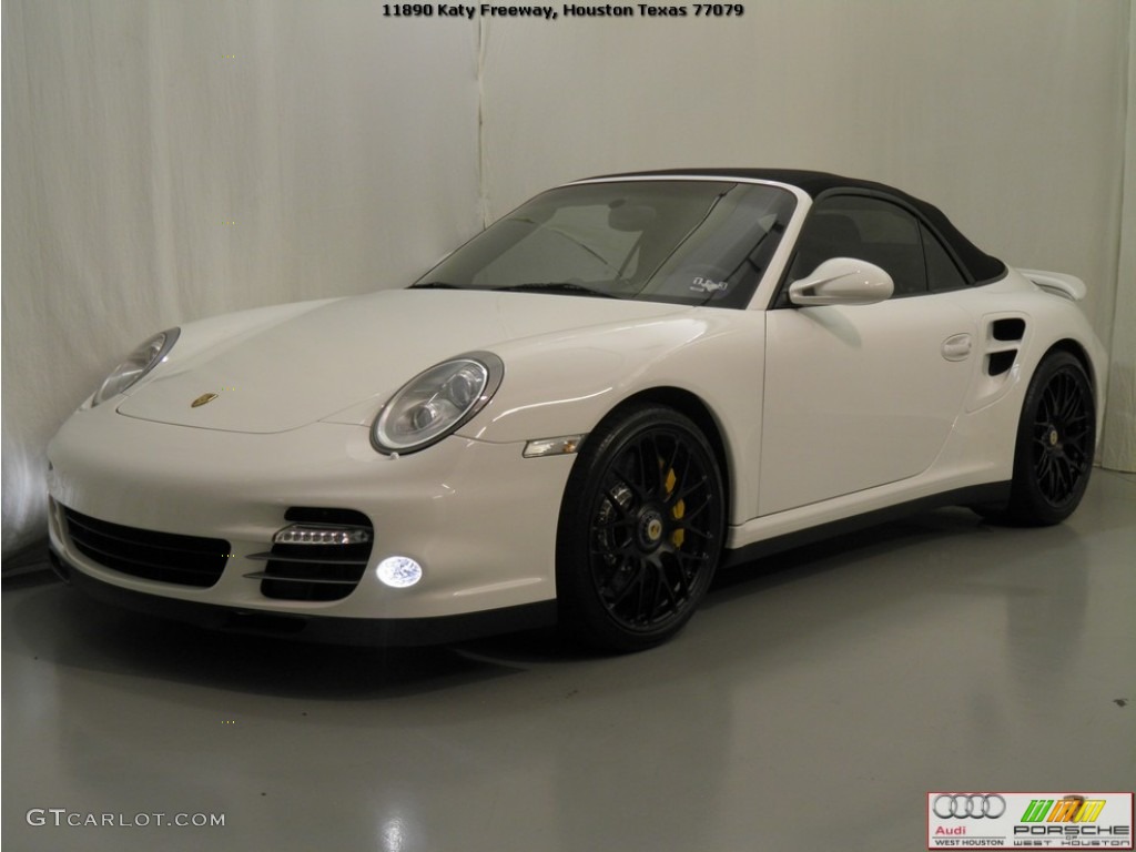 2011 911 Turbo S Cabriolet - Carrara White / Black photo #2