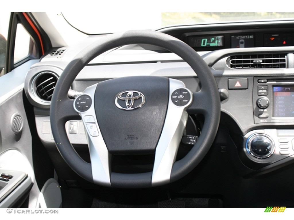 2012 Toyota Prius c Hybrid Four Black Dashboard Photo #64588833