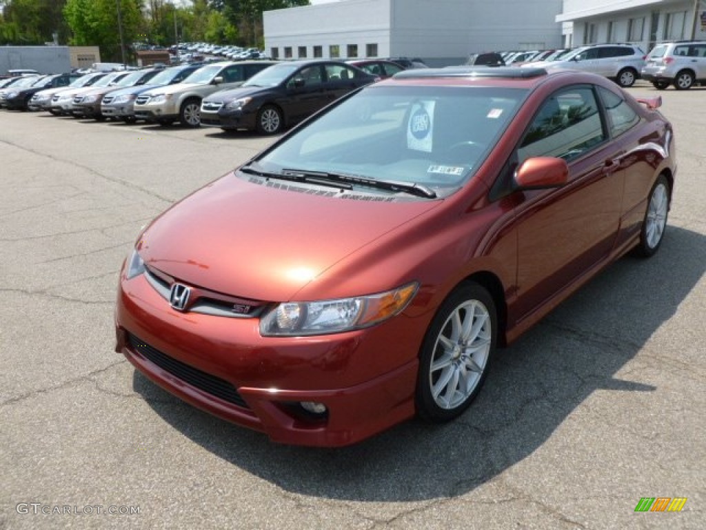 2006 Civic Si Coupe - Habanero Red Pearl / Black photo #3