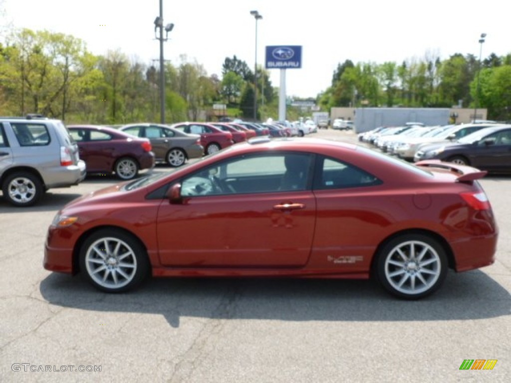 2006 Civic Si Coupe - Habanero Red Pearl / Black photo #4