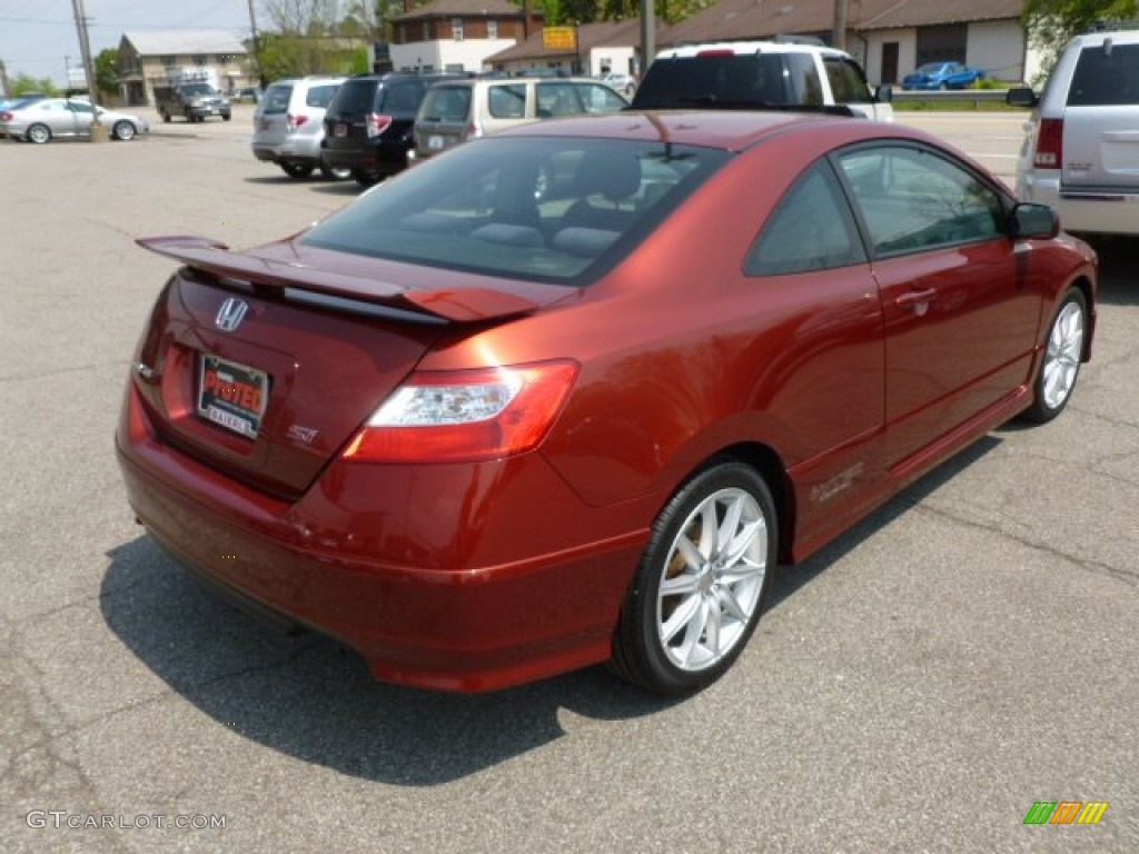 2006 Civic Si Coupe - Habanero Red Pearl / Black photo #7