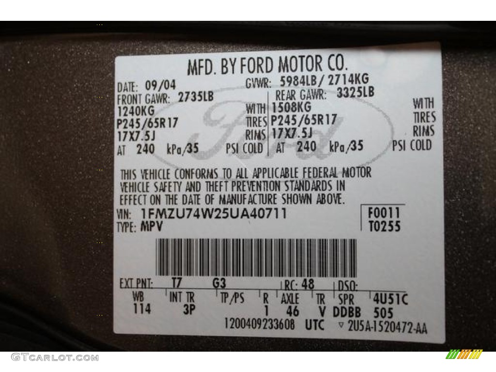 2005 Explorer Eddie Bauer 4x4 - Dark Stone Metallic / Midnight Grey photo #22