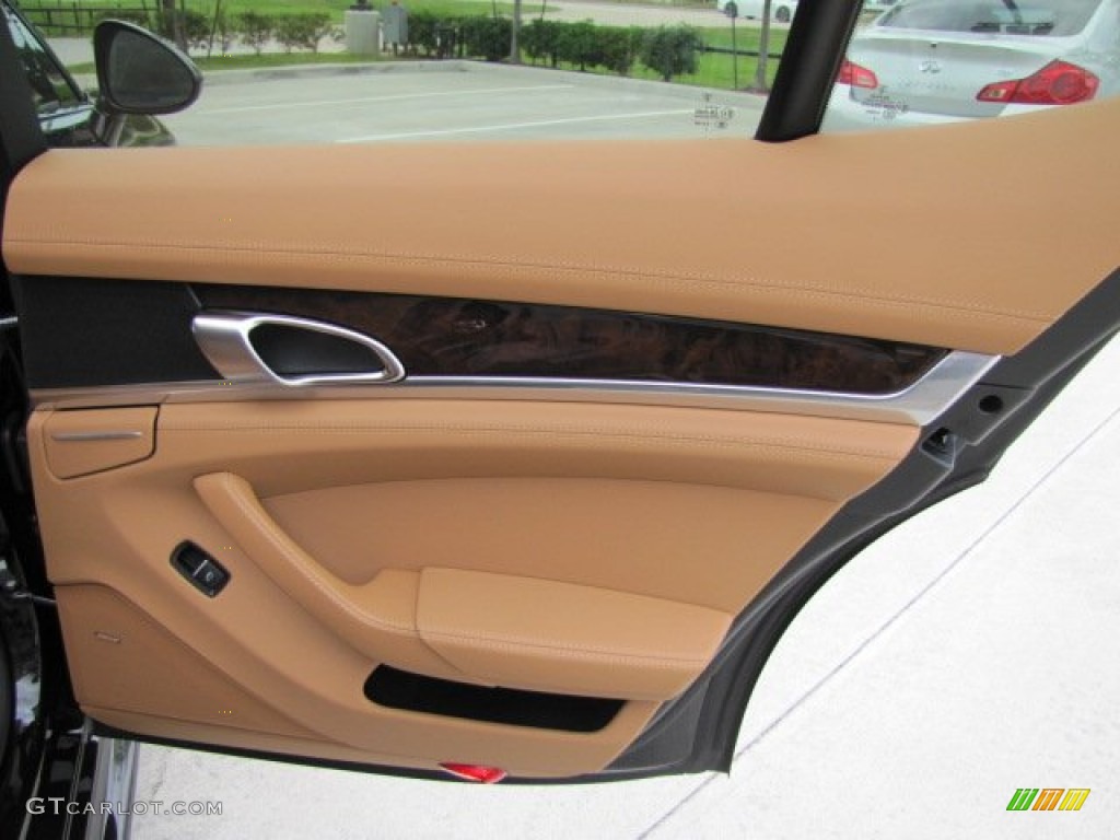 2012 Porsche Panamera Turbo Luxor Beige Door Panel Photo #64597455