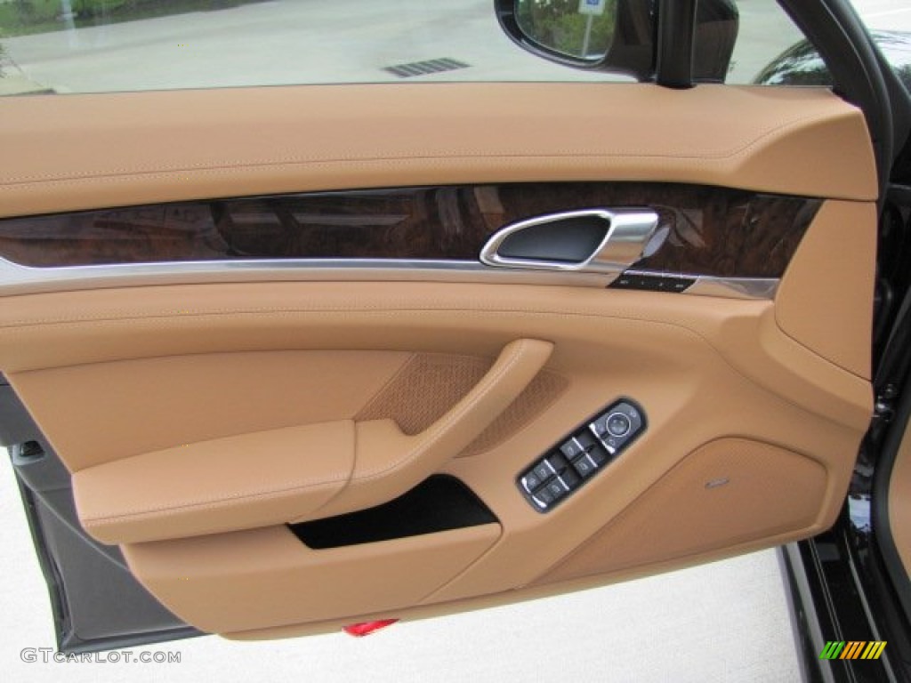 2012 Porsche Panamera Turbo Luxor Beige Door Panel Photo #64597469