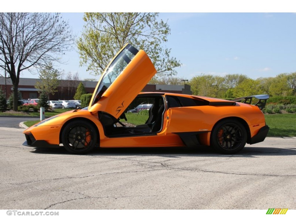 2010 Murcielago LP670-4 SV - Arancio Atlas (Orange Pearl) / Nero Perseus photo #2