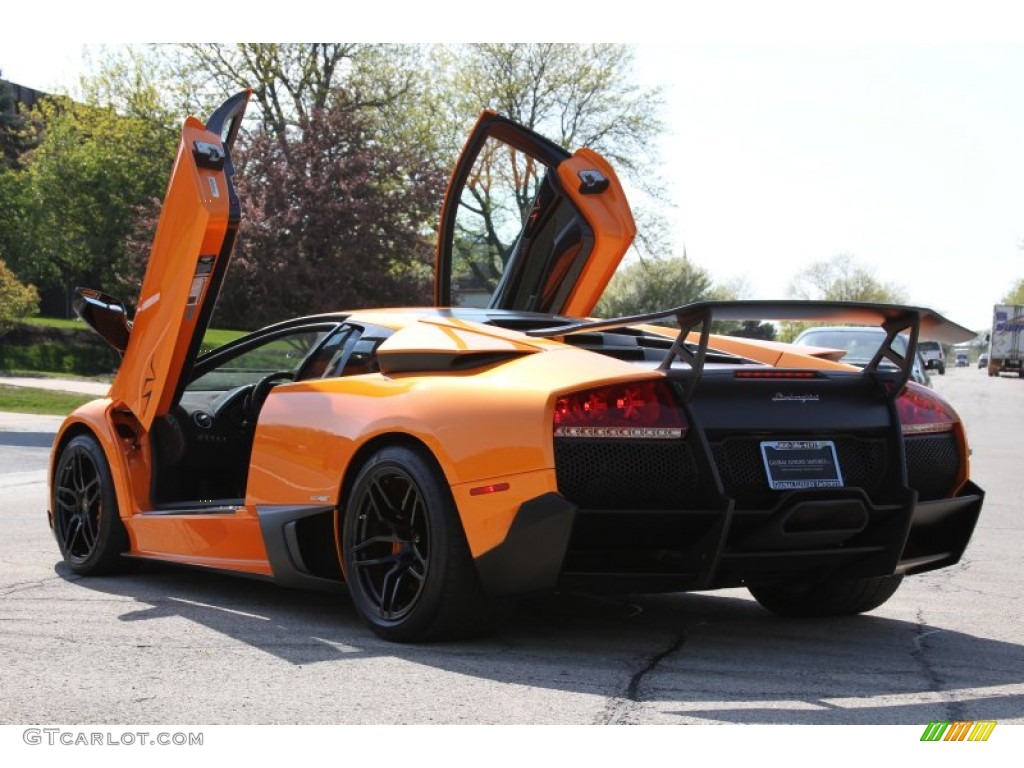 2010 Murcielago LP670-4 SV - Arancio Atlas (Orange Pearl) / Nero Perseus photo #3