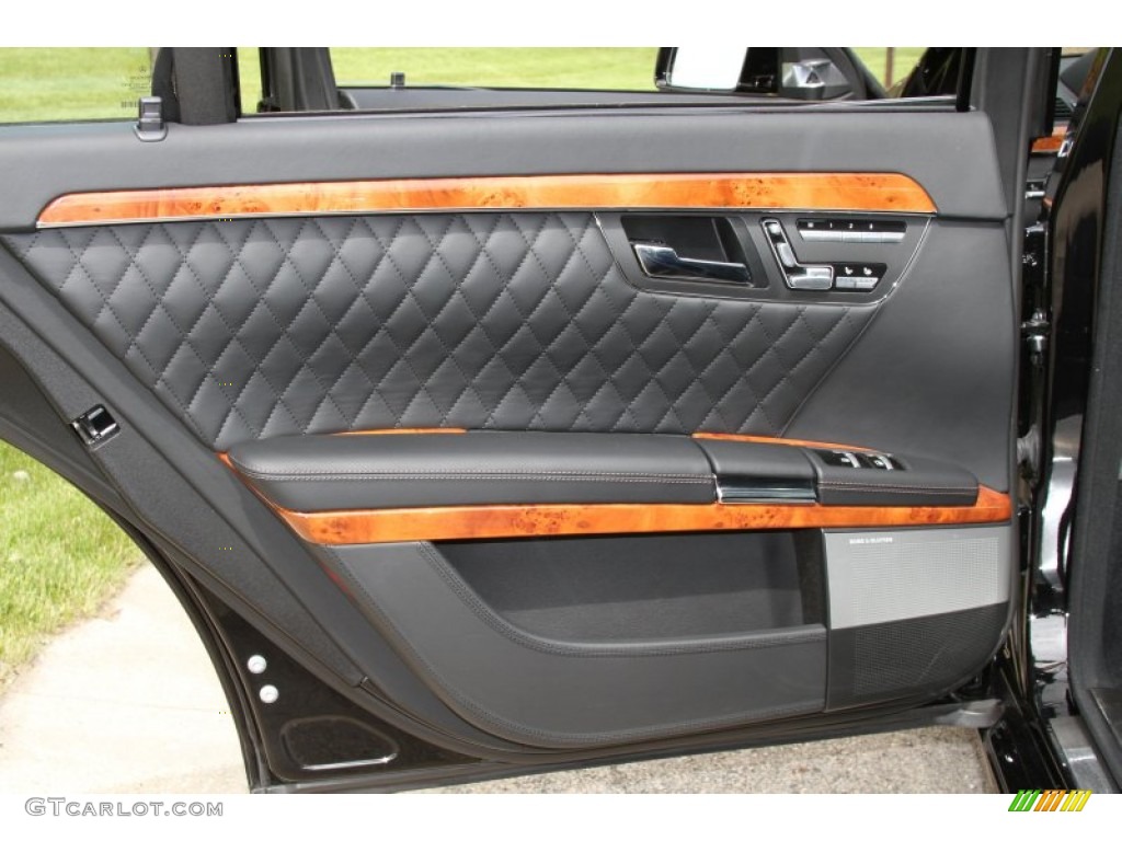 2011 Mercedes-Benz S 65 AMG Sedan Black Door Panel Photo #64597946
