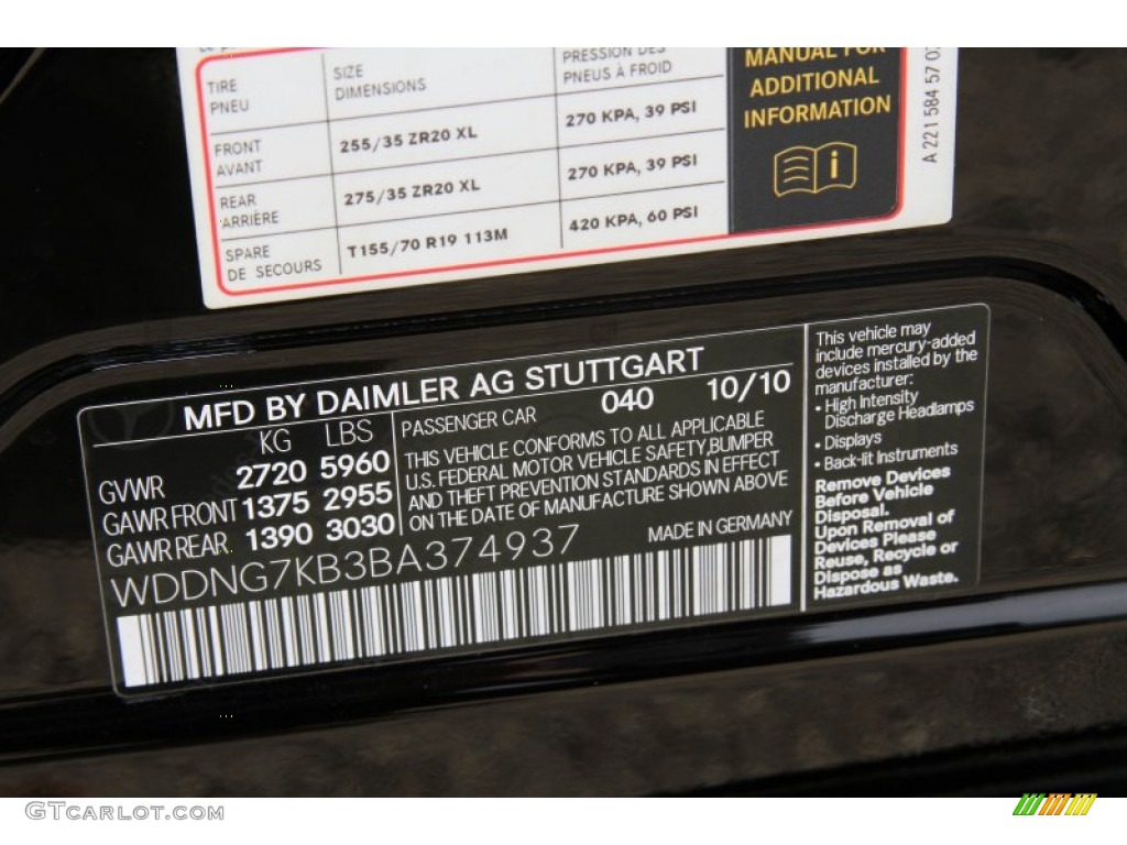 2011 Mercedes-Benz S 65 AMG Sedan Parts Photos